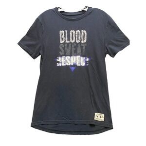 Under Armour Shirt Youth‎ Extra Large Black Loose Fit Project Rock Blood Boys